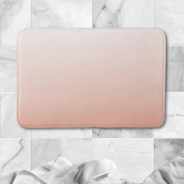 vår pastel färg  peach ombre damstig rosa badrumsmatta (spring pastel color blush peach ombre dusty pink bath mat)
