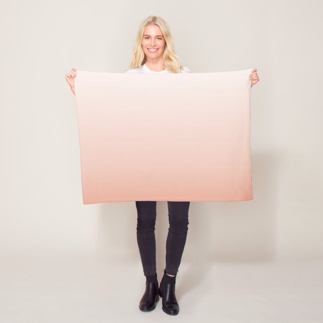 vår pastel färg  peach ombre damstig rosa fleecefilt (På plats)