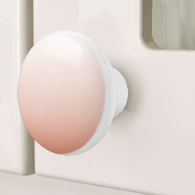 vår pastel färg  peach ombre damstig rosa knopp (spring pastel color blush peach ombre dusty pink ceramic knob)