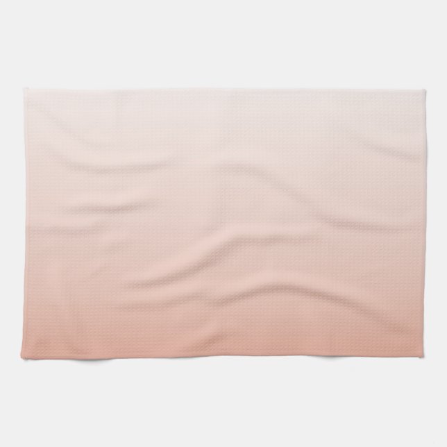 vår pastel färg  peach ombre damstig rosa kökshandduk (Horisontell)