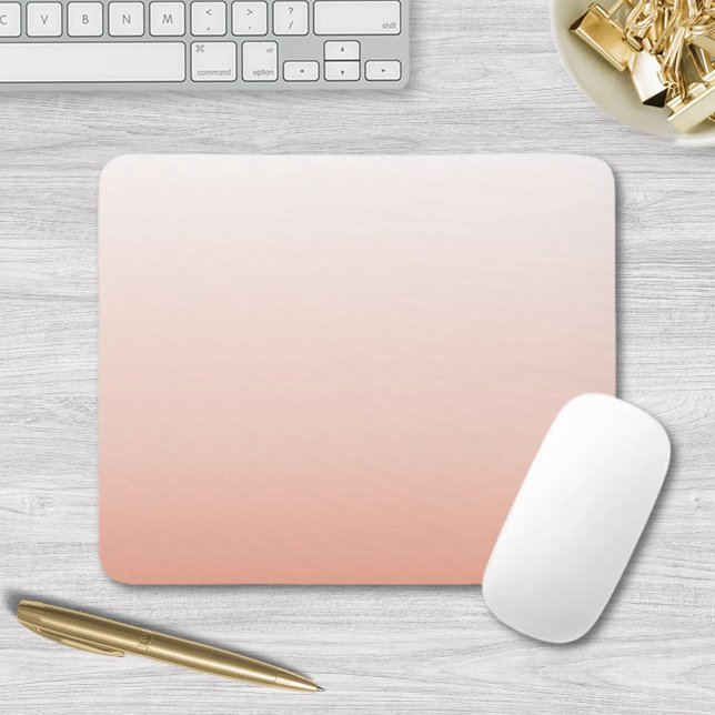 vår pastel färg  peach ombre damstig rosa musmatta (spring pastel color blush peach ombre dusty pink mouse pad)