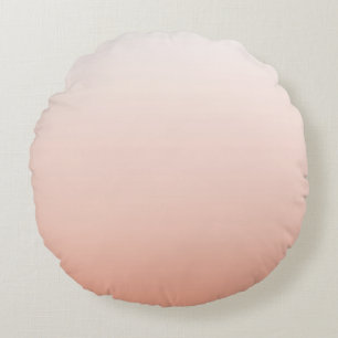 vår pastel färg peach ombre damstig rosa rund kudde