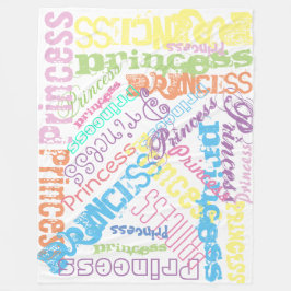 Vår Pastel Namn Collage Fleet Blanket Fleecefilt