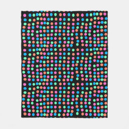 Vår Pastel Spots på Black Fleecefilt