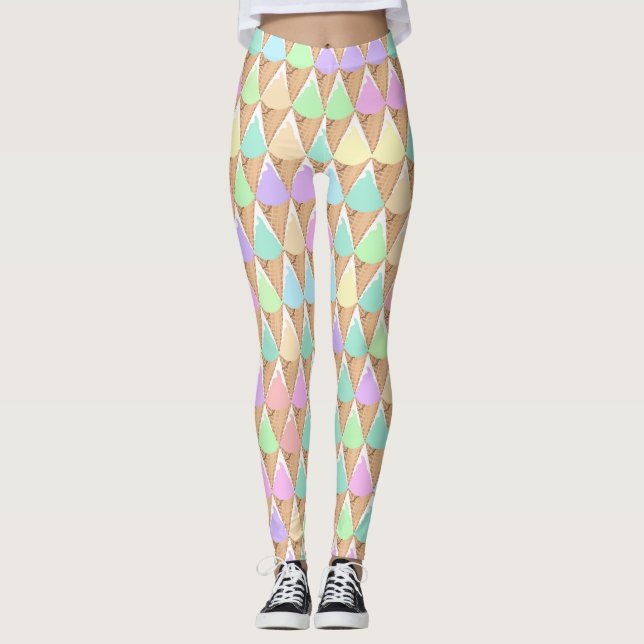 Vår Pastell Glass Strumpbyxor Leggings (Framsida)