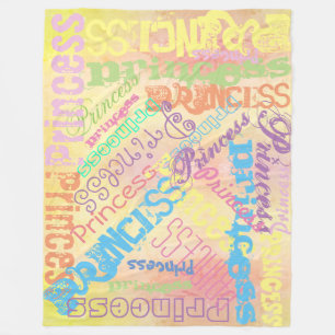 Vår Pastell Namn Collage Fleecefilt