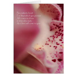 Var patientens hjärta - Orkidéer Hälsningskort