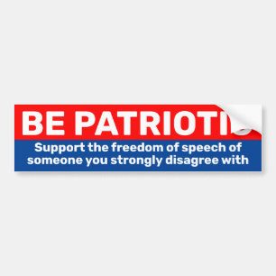 Var patriotisk support gratis Tal Bildekal