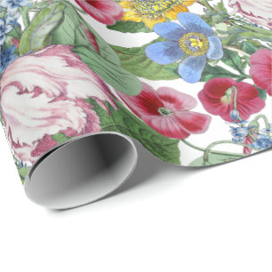 Vår Peonies Tulips Flowers Garden Presentpapper