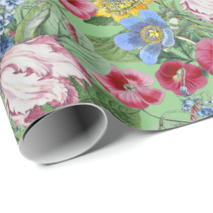 Vår Peonies Tulips Flowers Garden Presentpapper