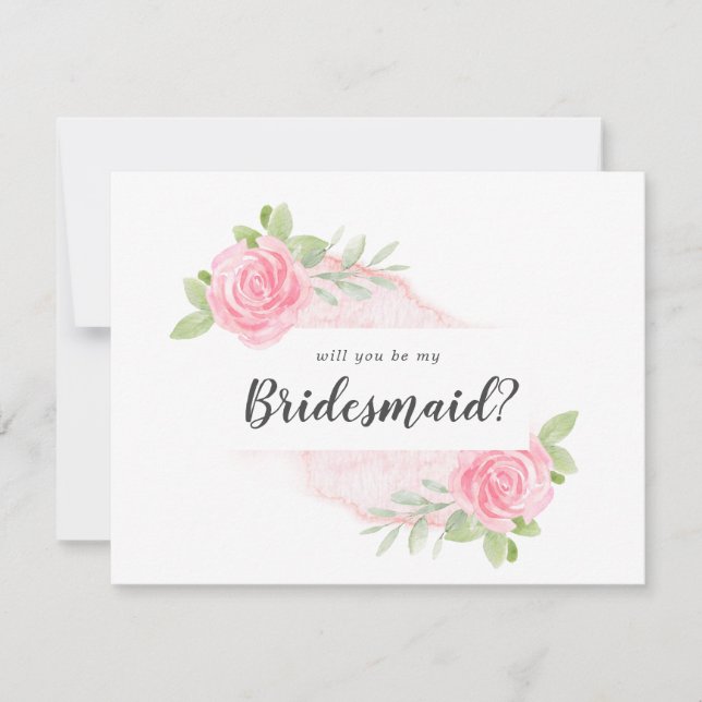 Vår Peony kommer att bli mitt Bridesmaid Note-kort Anteckningskort (Framsida)