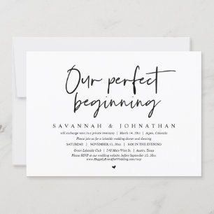 Vår Perfekt börjar, Bröllop Elopement Party Inbjudningar