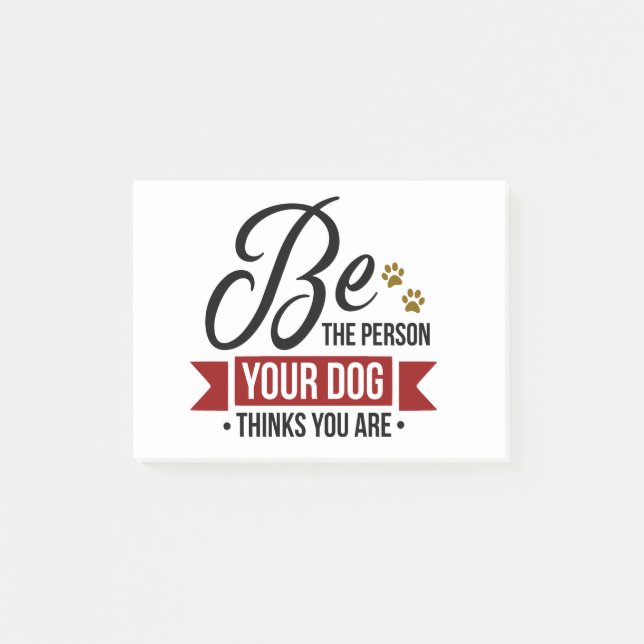 Var personen dina hundfunderare som du är post-it block (Framsida)