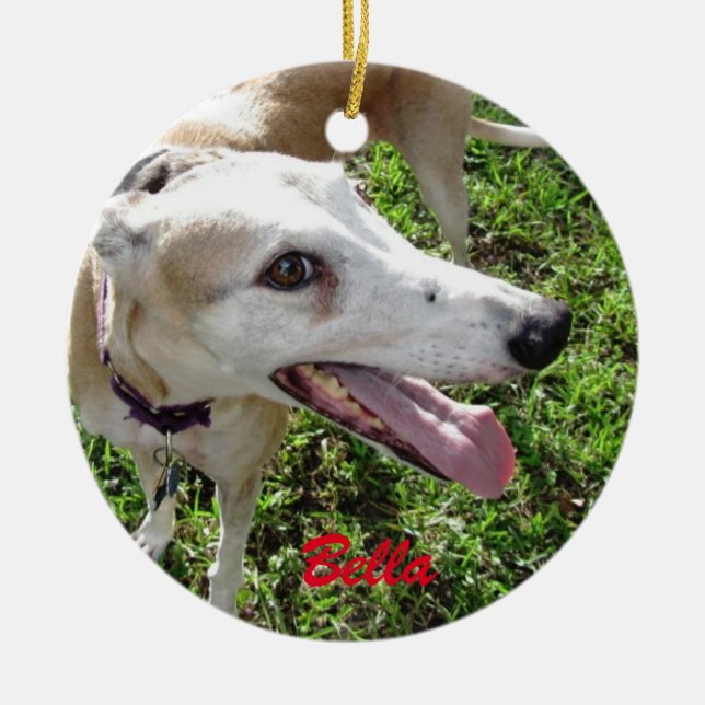 Vår Pet-Hund-prydnad Julgransprydnad Keramik (Framsidan)