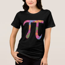 Vår Pi Färgglad Blommig Pi Symbol T-Shirt