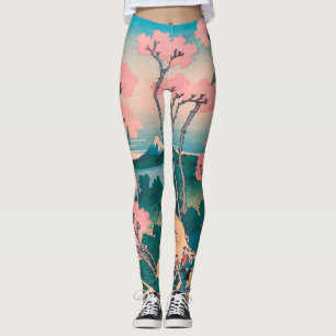 Vår Picnic under Cherry Träd Flowers Leggings