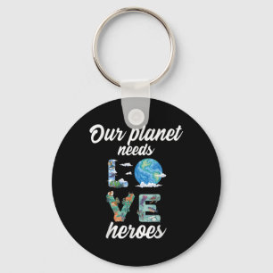 Vår planet behöver skydd för Heroes miljö _ Nyckelring