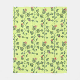 Vår Plant Cute Grönt Nature Älskare Fleecefilt