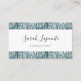 Vår Plum Blommar Blommönster Visitkort