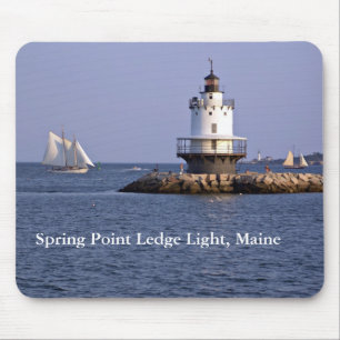 Vår Point Ledge Light, Maine Mousepad Musmatta