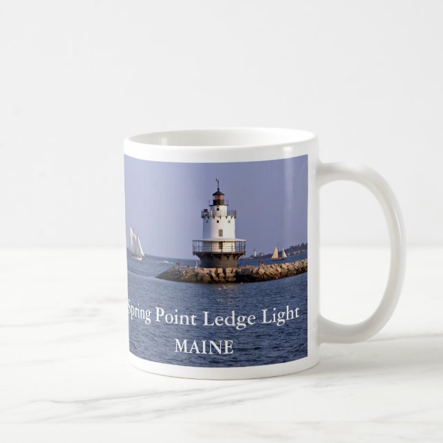 Vår Point Ledge Lighthouse, Maine Kaffemugg (Höger)