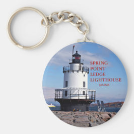 Vår Point Ledge Lighthouse, Maine Keychain Nyckelring
