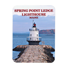 Vår Point Ledge Lighthouse, Maine Photo Magnet
