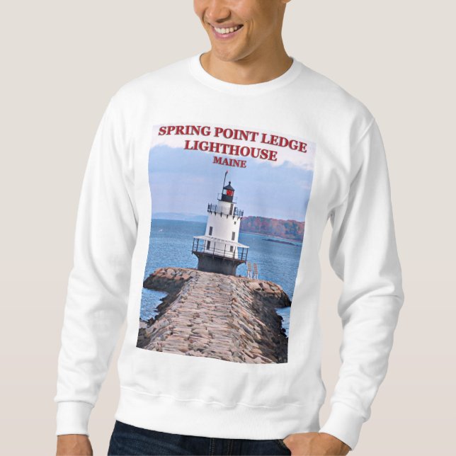 Vår Point Ledge Lighthouse, Maine Sweatshirt (Framsida)