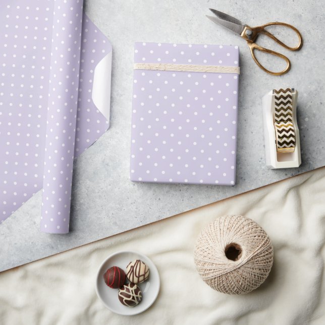 Vår Polka Prickar Klassiker | Dammig Lavendel Presentpapper (Hantverk)