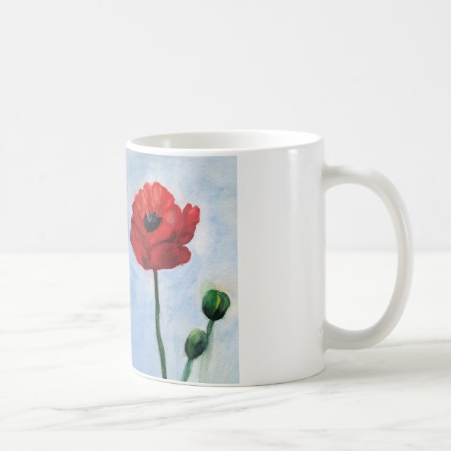 Vår Poppy Flower Classic Mugg (Höger)