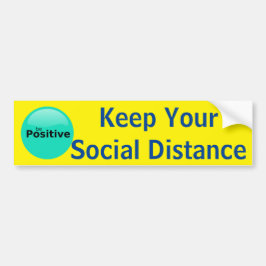 Var positiv Behålla Avstånd Social Bildekal