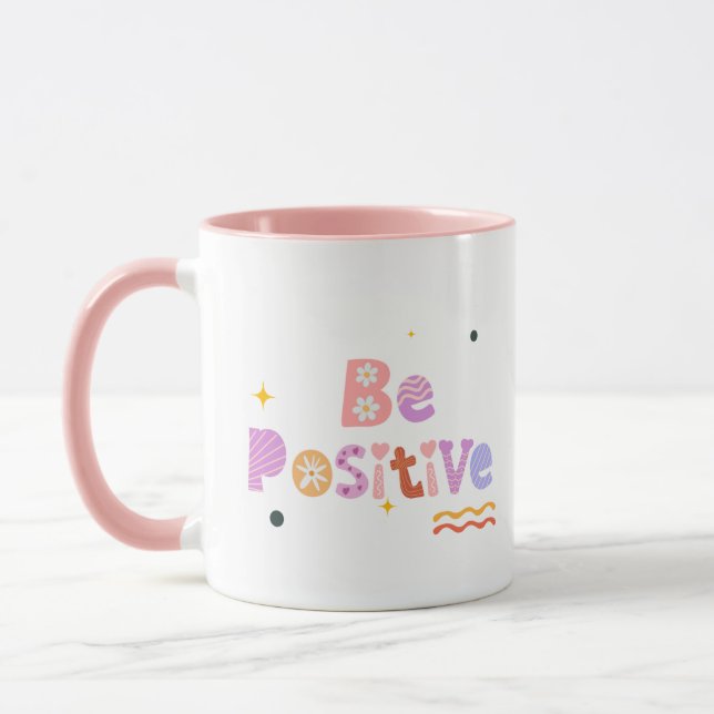 Var Positiv Mugg – Inspirerande Kaffe Kopp (Vänster)