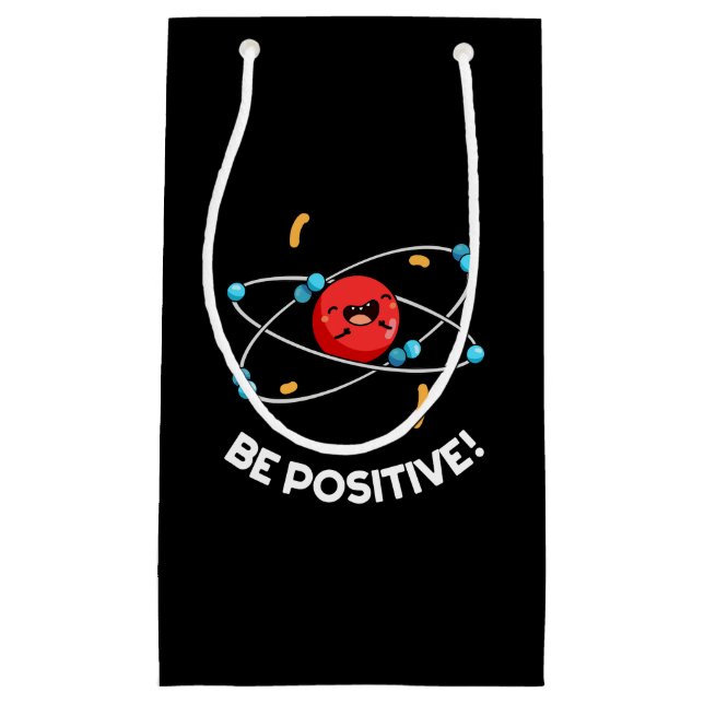 Var positiv och praktisk Fysik Atom Pun-Mörk BG (Framsidan)