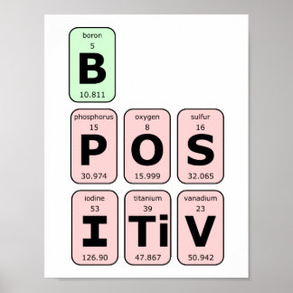 Var positiv, periodvis Bord Poster