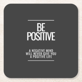 Var positiv Underlägg Papper Kvadrat