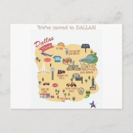 Vår postkort när vi flyttat till Dallas Texas Meddelande Vykort