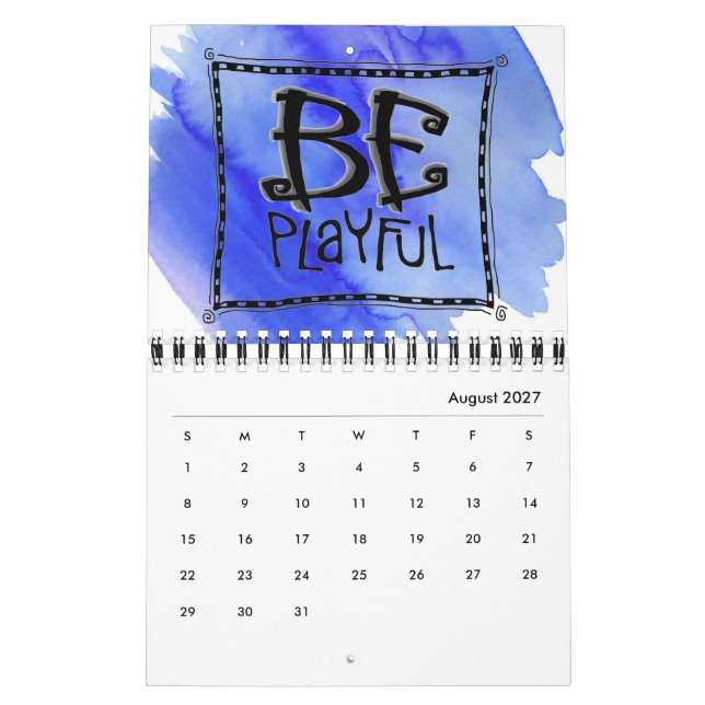 "Var precis" dendestinerade konstkalendertvå-sidan Kalender (Aug 2027)