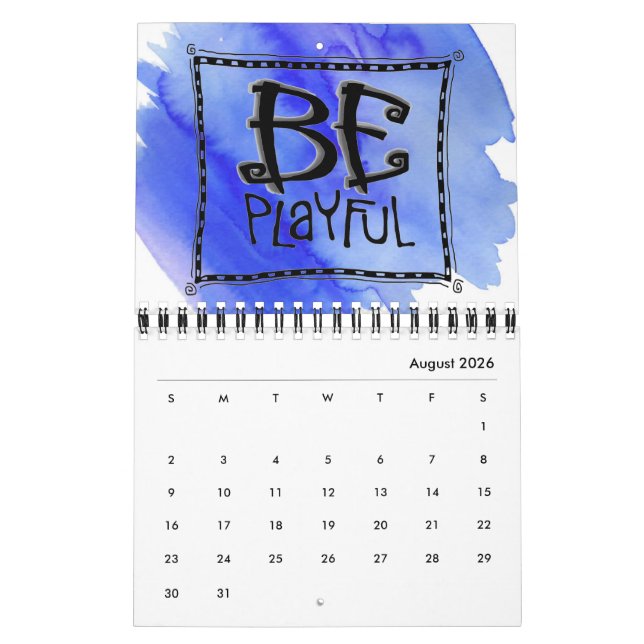 "Var precis" dendestinerade konstkalendertvå-sidan Kalender (Aug 2026)