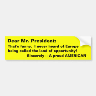 Vår president? bildekal