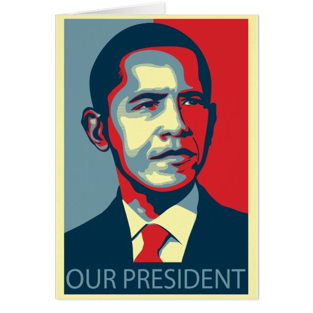 Vår president Obama Hälsningskort (Framsidan)