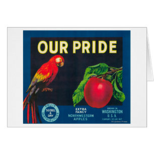 Vår prideApple etikett - stat Washington Hälsningskort