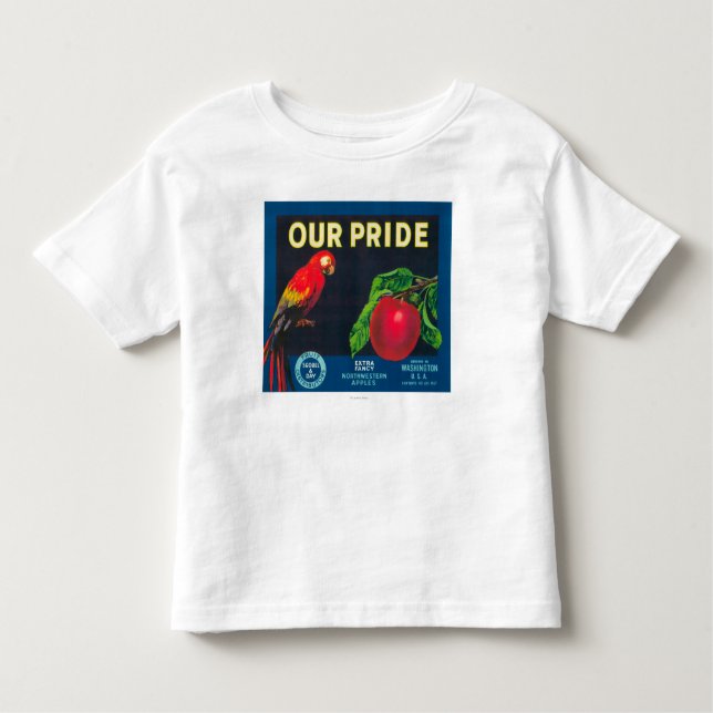 Vår prideApple etikett - stat Washington T-shirt (Framsida)