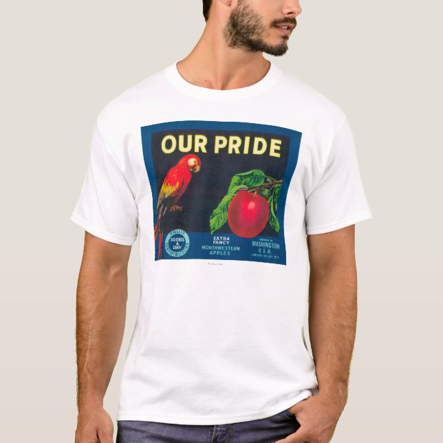 Vår prideApple etikett - stat Washington T-shirt (Framsida)