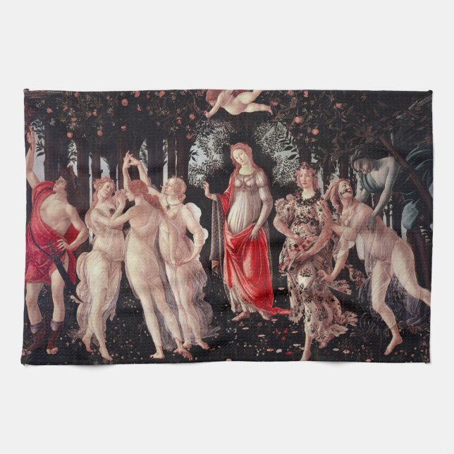 Vår Primavera Sandro Botticelli Renaissance Kökshandduk (Horisontell)
