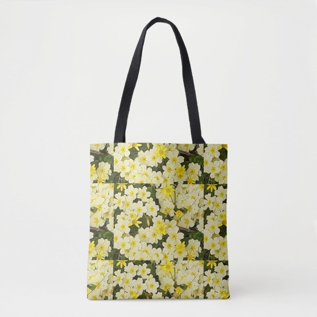 Vår Primroses Tote Bag Tygkasse (Framsida)