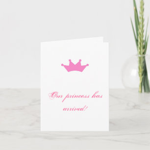 Vår prinsessa har anlänt! meddelande