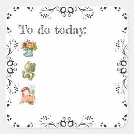 Vår punkttecknet Journal eller plannerkvadratikant Fyrkantigt Klistermärke