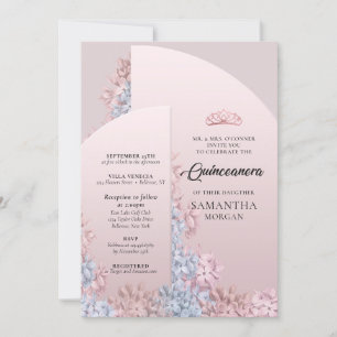 vår Quinceanera, rosan ro guld Inbjudningar