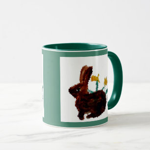 Vår Rabbit Daffodil Art Mugg