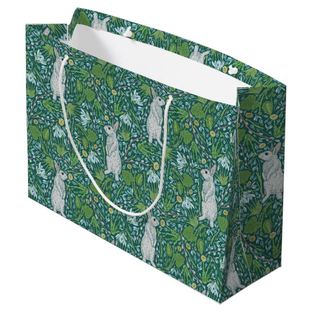 Vår Rabbits Pussy Willows Flora Large Gift Bag (Baksidan Vinklad)